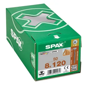 SPAX DISCUSKOPSCHROEF WIROX TX40 8,0X120MM VOLDRAAD